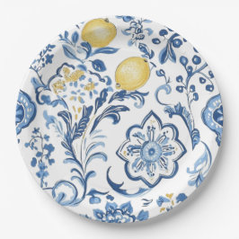 Modern Italian Blue La Dolce vita Paper  Pappteller