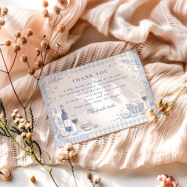 Modern Italian Ciao Miss Bridal Shower Dankeskarte (Von Creator hochgeladen)