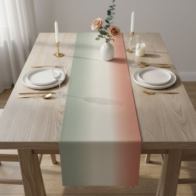 Modern Italian Flag Gradient Table Runner Mittelgroßer Tischläufer (Von Creator hochgeladen)