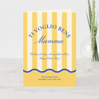 Modern Italian Mom Happy Mother’s Day Card Karte