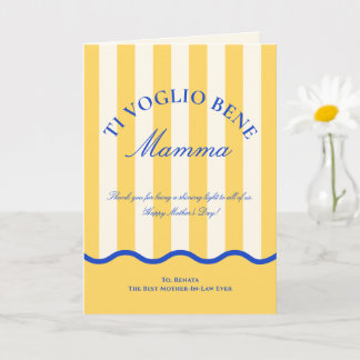 Modern Italian Mother In law Mother’s Day Card Karte