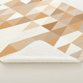Modern Ivory Taupe Gray Tan Brown Triangle Muster Sherpadecke