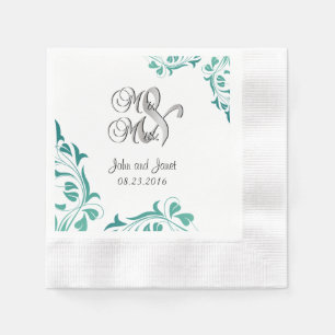 Modern Jade Lace Serviette
