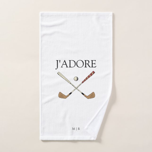 Modern J'adore I Liebe Golf Handtuch (Handtuch)