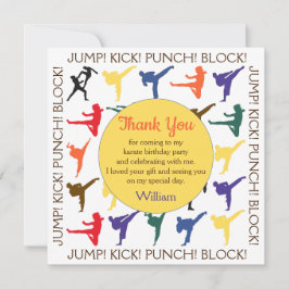 Modern Japan Karate Martial Arts Boy Kindergeburts Dankeskarte