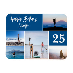 Modern, jedes Alter fünf Bilder Collage glücklich Magnet