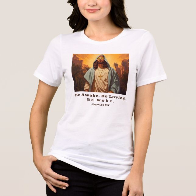 Modern Jesus - *Seid wach. Lieben. Geweckt werden. Tri-Blend Shirt (Vorderseite)