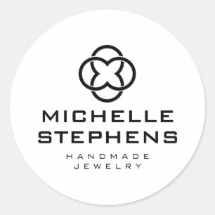 Modern Jewelier Designer Logo White Stickers