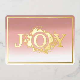 Modern Jodern Gold Weihnachts-Foto Folien Feiertagskarte