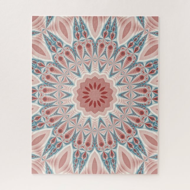 Modern Kaleidoskop Mandala Fraktal Kunst Puzzle (Vertikal)