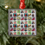 Modern Keepake Foto Collage Muster Ornament Aus Metall<br><div class="desc">Die Einführung unserer personalisierten Collage-Vorlage für Fotos, ein einzigartiger Sake, der hochgeschätzte Erinnerungen zum Leben erweckt. Einfaches und modernes 9-Foto-Gitter in Weiß mit abgerundeten Ecken, ideal für diese Instragram-Fotos. Diese Vorlage wurde über die Oberfläche wiederholt, um ein Muster zu erstellen. Dieses Template erlaubt Ihnen, ein einzigartiges und herzliches Geschenk zu...</div>