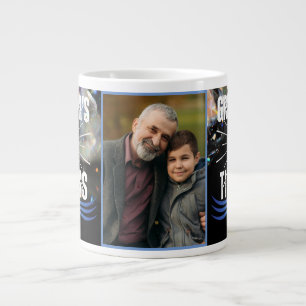 Modern Keepake Großvater Großvater Familie Foto Jumbo-Tasse