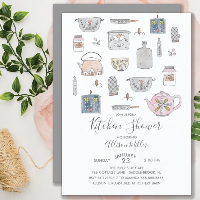 Modern Kitchen Bridal Shower Invitation Einladung (Von Creator hochgeladen)