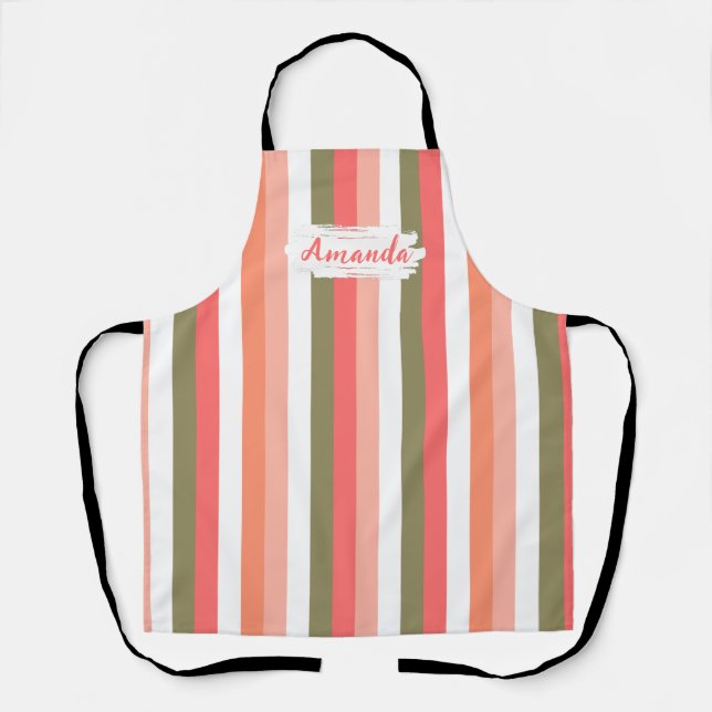 Modern Kitchen Custom Apron, Heart, Cook Bake BBQ Schürze (Vorderseite)