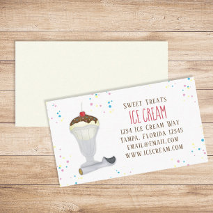 Modern klassische Eisdiele Bellinzona Minimalistis Visitenkarte