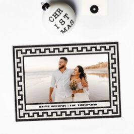 Modern klassische Weihnachtskarte Mosaik Tile Einladung