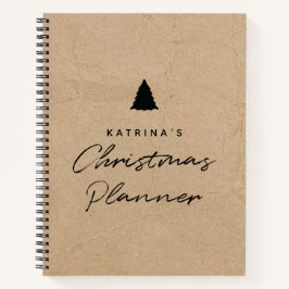 Modern Kraft Paper Einfache Weihnachtsplaner Notizbuch