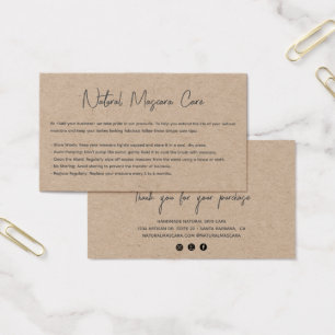Modern Kraft Paper Logo Mascara Kosmetik Pflege