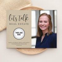 Modern Kraft Paper Real Anwesen Add Logo