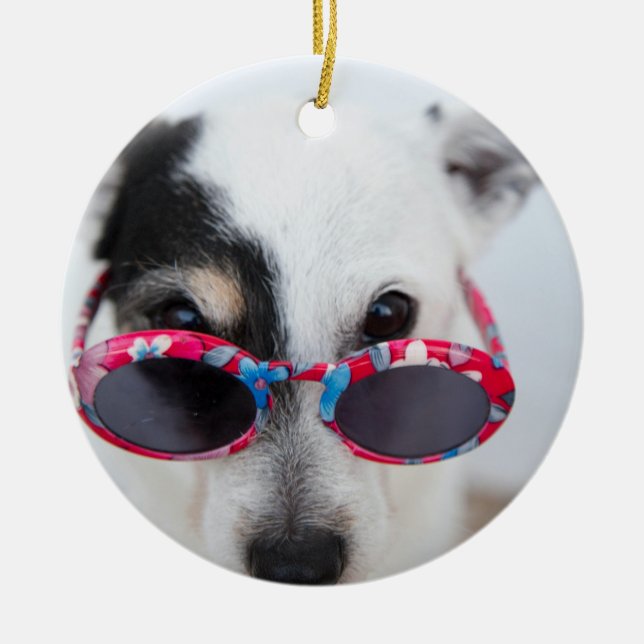 Modern kreieren Sie Ihr eigenes Foto Keramik Ornament (Vorne)