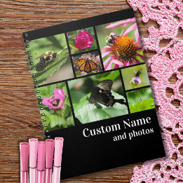 Modern kreieren Sie Ihre eigene FotoCollage Schwar Notizblock