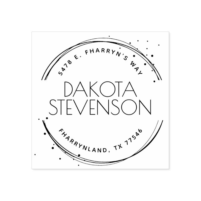 Modern kreieren Sie Ihren eigenen Namen und Ihre e Gummistempel (Prägung)