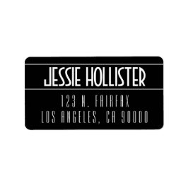 Modern kühl Schwarz/Weiß Adressaufkleber