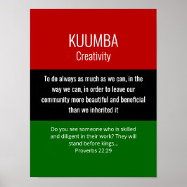 Modern Kwanzaa KUUMBA Poster