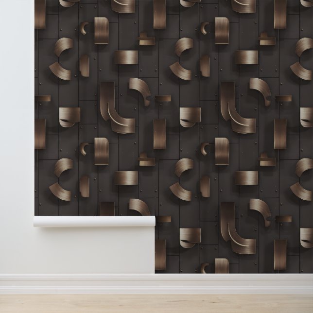 Modern Labyrinth (Metallic) Luxury Tapete (Anwendung)