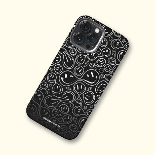 Modern lächelndes Gesicht Muster mit individuellem iPhone 13 Pro Max Hülle