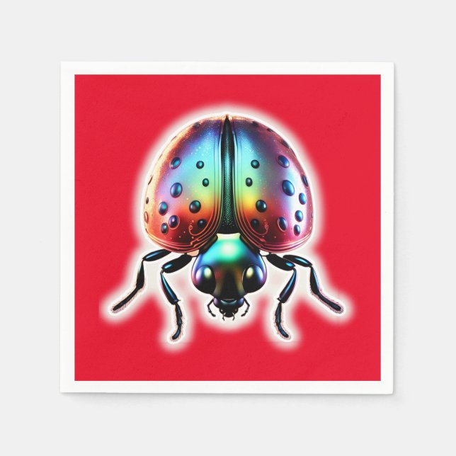 Modern Ladybug Serviette (Vorderseite)