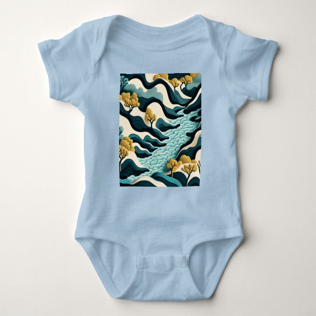 Modern Landscape Baby Strampler (Vorderseite)
