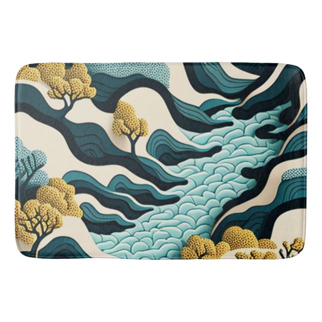 Modern Landscape Badematte (Vorderseite)
