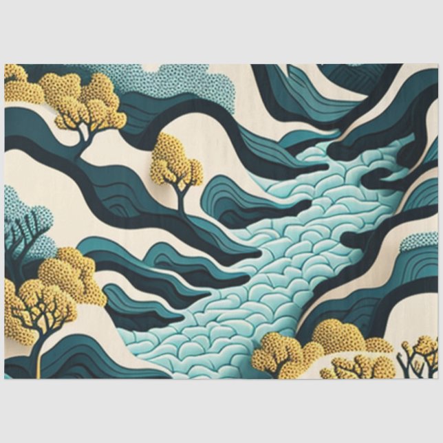 Modern Landscape Seidenpapier (Vorderseite)