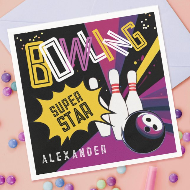 Modern lassen Sie uns das farbenfrohe rosa Bowling Serviette (Von Creator hochgeladen)