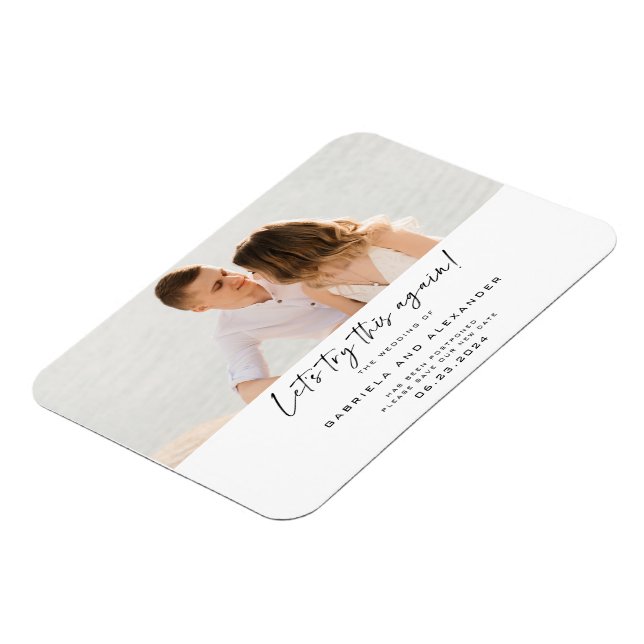 Modern lasst uns dieses Kalligraphie-Foto noch ein Magnet (Linke Seite)