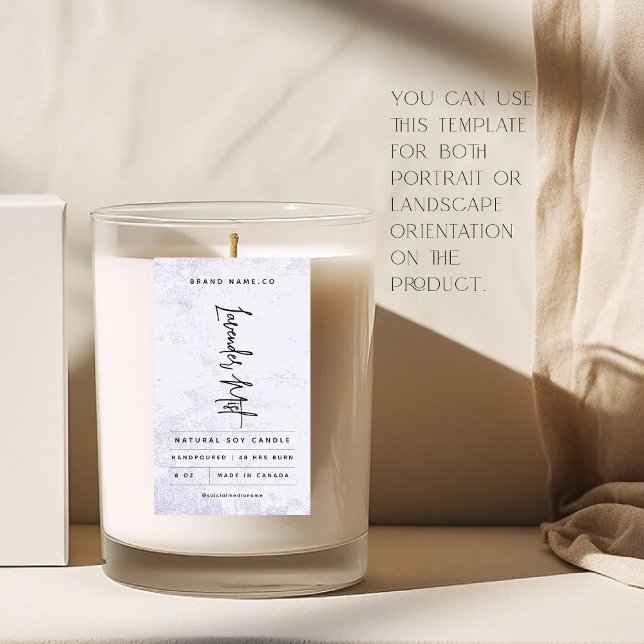 Modern Lavender Rustic Label Rechteckiger Aufkleber (Von Creator hochgeladen)