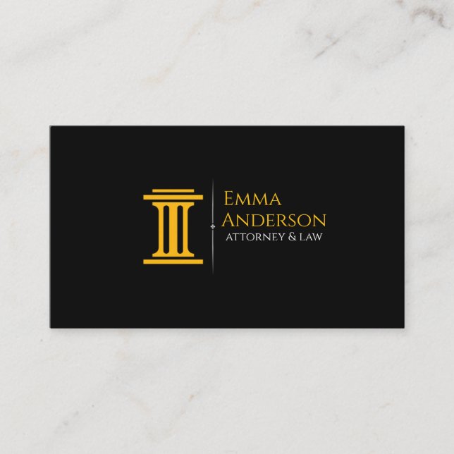 Modern Law & Justice Business Card | Attorney  Visitenkarte (Vorderseite)
