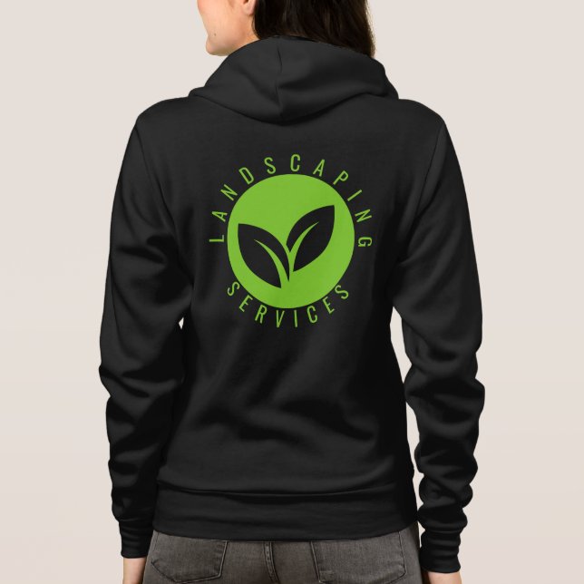 Modern Lawn Care Landscaping Business Hoodie (Rückseite)