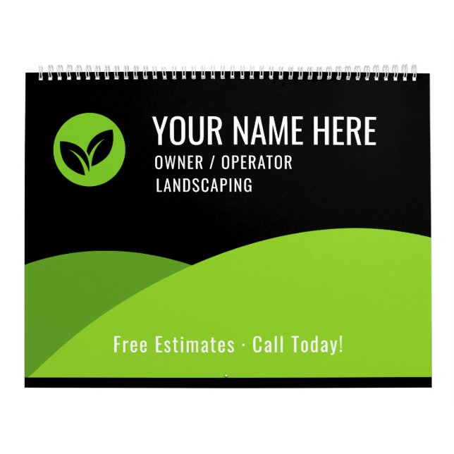 Modern Lawn Care Landscaping Business Kalender (Titelbild)