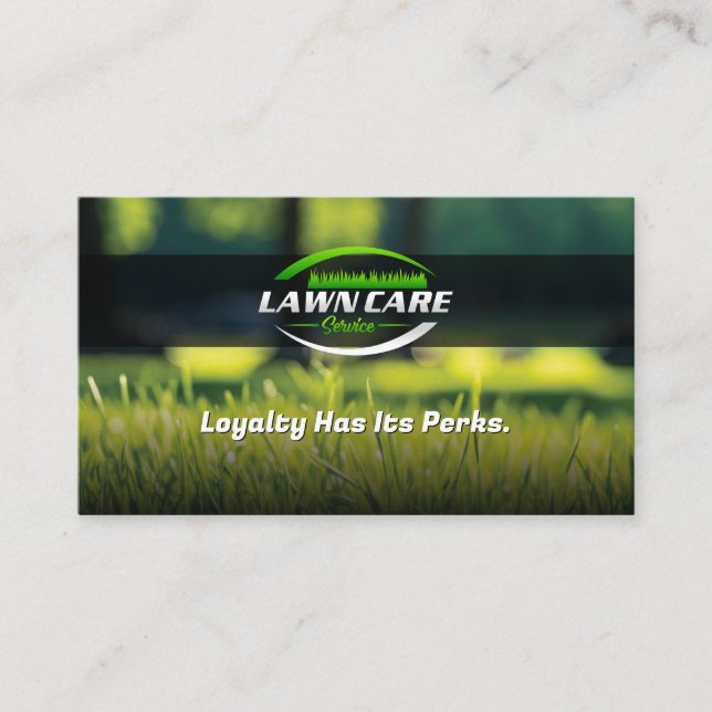 Modern Lawn Care & Landscaping Loyalty Card Visitenkarte (Vorderseite)