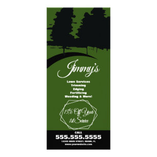 Modern Lawn Services Business Tree Logo B Werbekarte