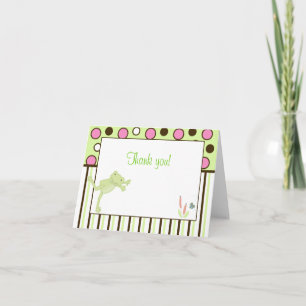 Modern Leap Frog Trendy Note Card Danke