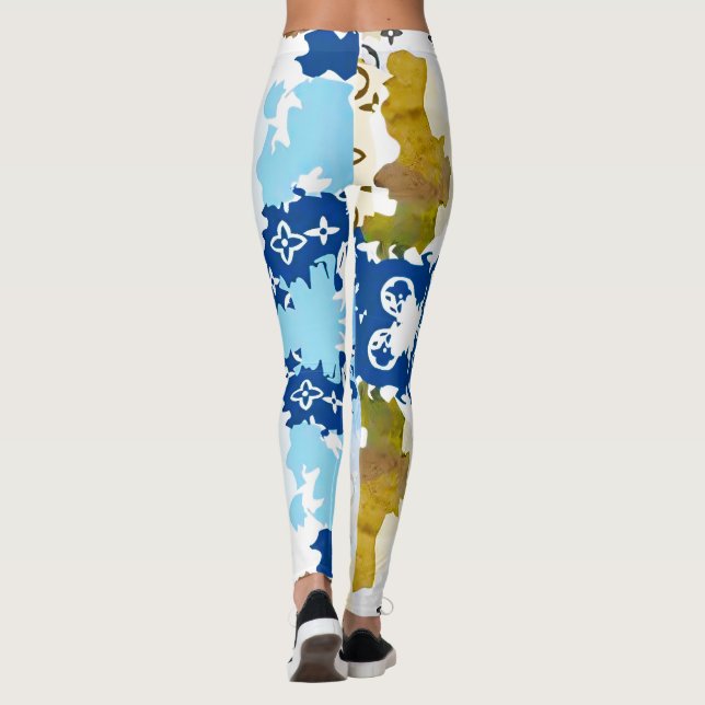 modern leggings in blue camouflage (Rückseite)
