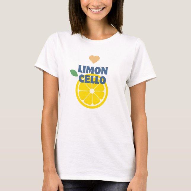 Modern Lemon Heart Limoncello Gefallen Geschenk Me T-Shirt (Vorderseite)