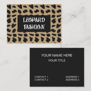 Modern Leopard Fashion Leopard Muster Visitenkarte