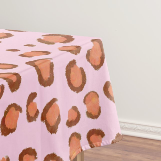 Modern Leopard Muster Animal Print Red Pink Tischdecke (Beispiel)