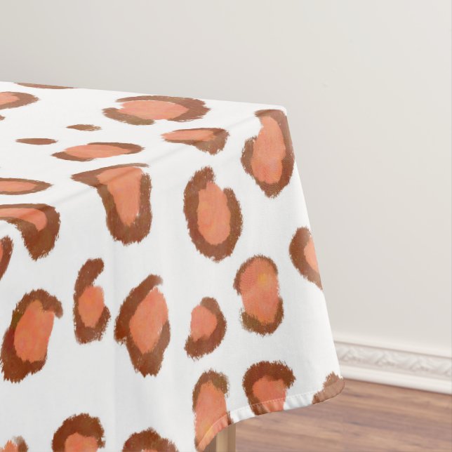 Modern Leopard Muster Animal Print Red Tischdecke (Beispiel)