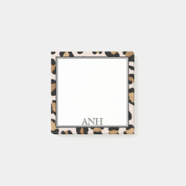 Modern Leopard Print doppelter Grenze drei Ursprün Post-it Klebezettel