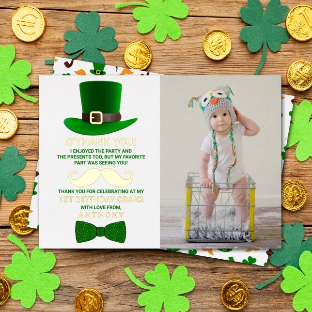 Modern Leprechaun St. Patrick's Day Folieneinladung (Von Creator hochgeladen)